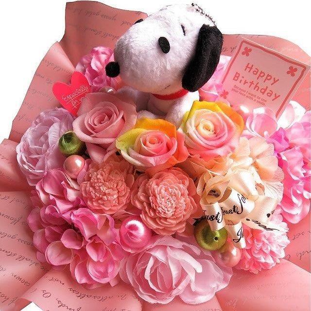 スヌーピー入り 花束 アレンジメント 花 フラワーギフト Snoopymas1 Rain2 Pink1 Casu 001 スヌーピー入り プリザーブドフラワー スヌーピー フラワーギフト Snoopymas1 Rain2 Pink1 Casu 001 ケース付き ストラップ フラワーガーデンリーブス