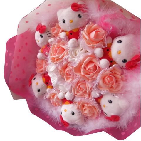 sanrio 卒業式 キティ 6個 花束 フラワーギフト 女性 彼女 友達 sanrio 卒業式 キティ 6個 花束 フラワーギフト 女性 彼女 友達