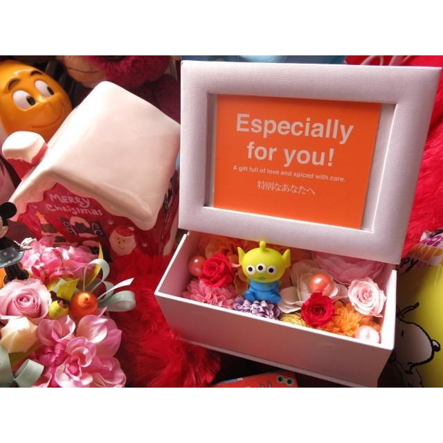 結婚祝い リトルグリーンメン 花 写真立て プレゼント プリザーブドフラワー入り フォトフレーム リトルグリーンメン マスコット入り|leaves78|03