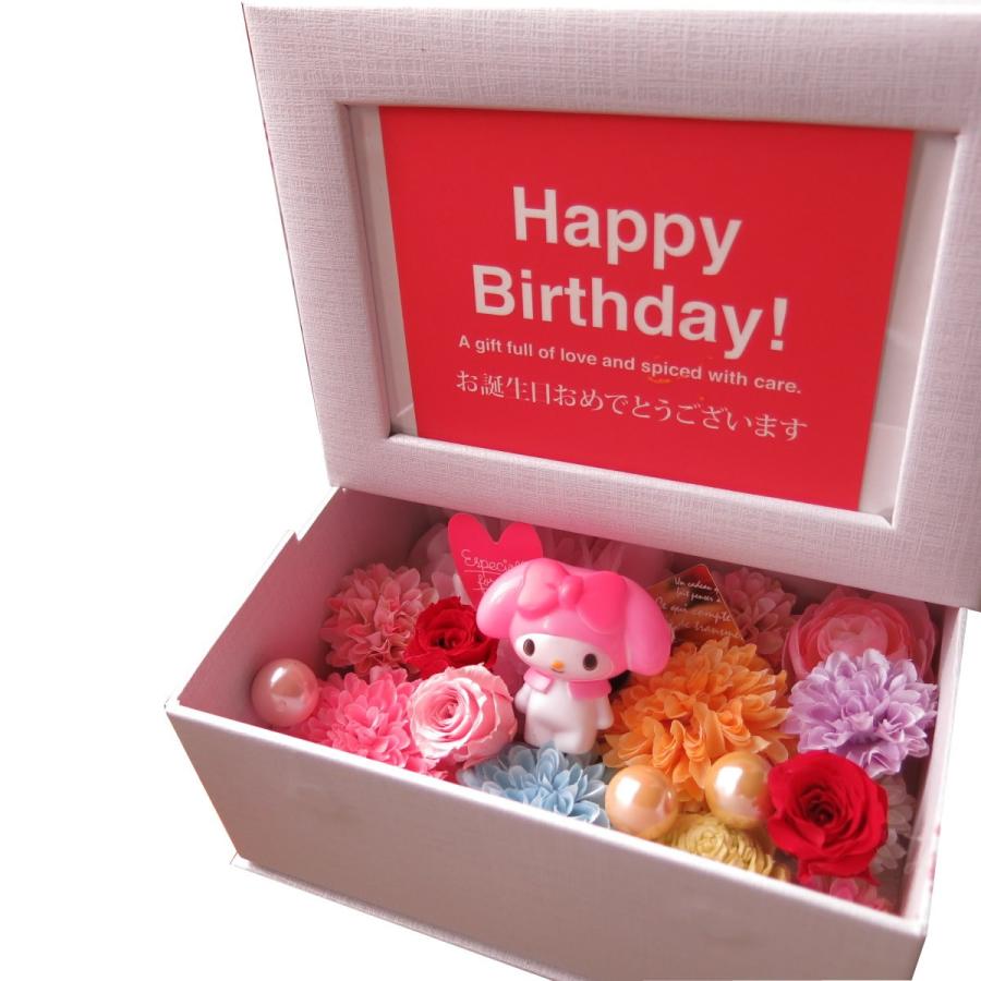 マイメロ　フォトフレーム　写真立て　ピンク　レッド sanrio（サンリオ） プリザーブドフラワー お誕生日 マイメロ 花 写真