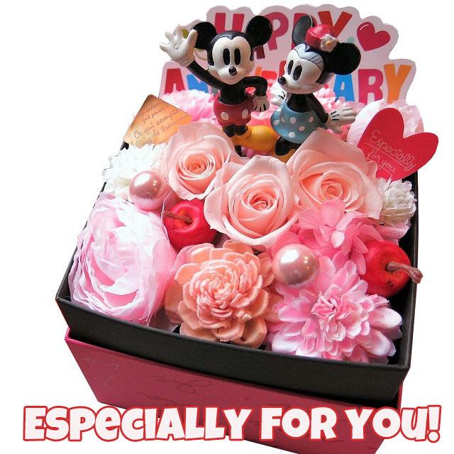 ホワイトデー お返し ディズニー ミッキー ミニー フラワーギフト 箱開けてスマイル ボックス入り プリザーブドフラワー 3tbpsbuc2a Laoofficialgazette Gov La