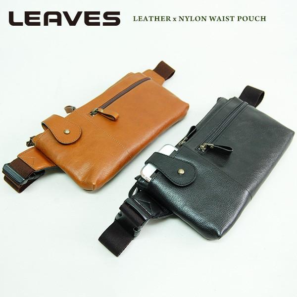 LEAVES(リーブス) 牛革薄型ウエストポーチ IJ-827_6