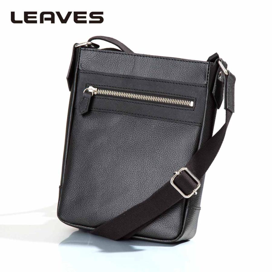 LEAVES(リーブス) スリムな牛革撥水ショルダーバッグ LF-709