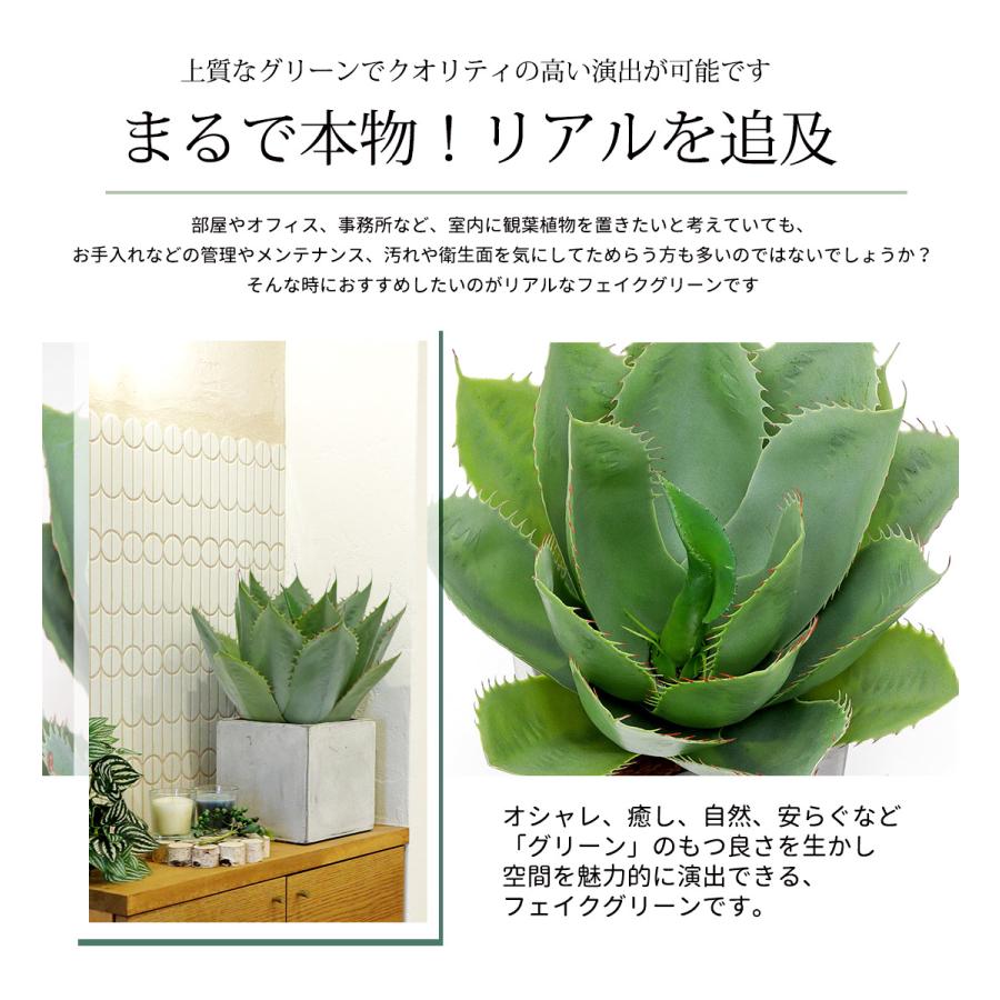 リーベン アガベ 56cm フェイクグリーン 小型 観葉植物 ファイバー