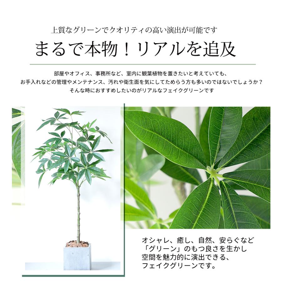 パキラ スリムタイプ 120cm フェイクグリーン セメント鉢付き リーベン 【◇ご購入特典あり】フェイクグリーン 大型 パキラ