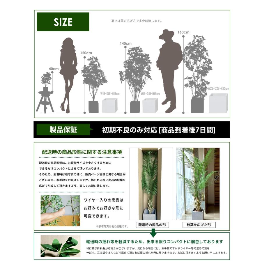 シェフレラ 160cm フェイクグリーン 無光触媒加工済 フェイク リアル 光触媒 CT触媒 ファイバークレイ製 プランターの画像
