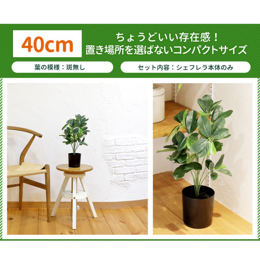 リーベン シェフレラ 40cm フェイクグリーン 小型 観葉植物 ファイバー