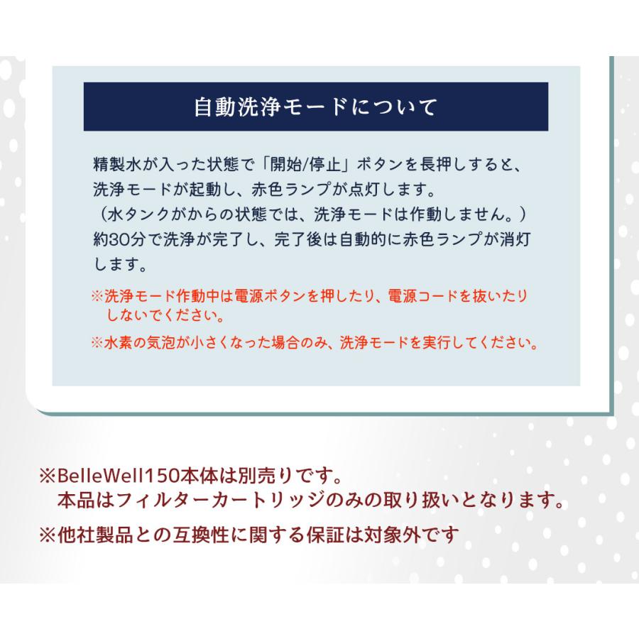 交換用フィルターカートリッジ 2本セット BellWelle 150ml専用 水素
