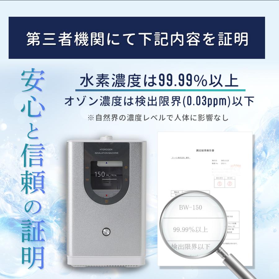水素吸入器 150ml 高濃度水素生成器 毎分水素約 届いてすぐ使える