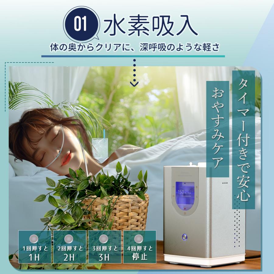 水素吸入器 150ml 高濃度水素生成器 毎分水素約 届いてすぐ使える