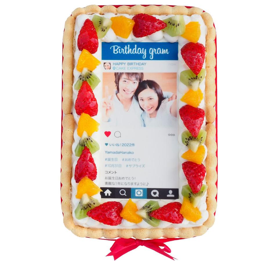 インスタグラム風写真ケーキ S フルーツ生クリーム 22 14cm こどもの日 母の日 Birthdaygram Cake Express 通販 Yahoo ショッピング