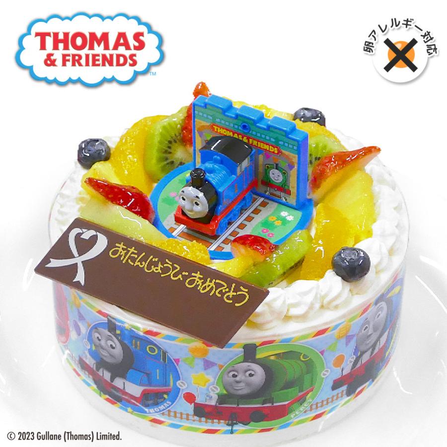 アレルギー対応 卵不使用 キャラデコお祝いケーキ きかんしゃトーマス 生クリーム 5号 Cd Thomas Noegg Cake Express 通販 Yahoo ショッピング