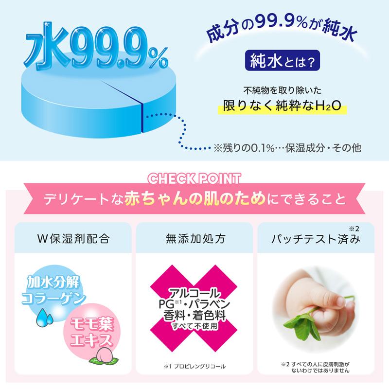 おしりふき おしり拭き 流せるおしりふき 流せる レックダイレクト トイレに流せるおしりふき レック 赤ちゃんおしりふき 赤ちゃん 水99.9 60枚×48個 レック | LEC | 02
