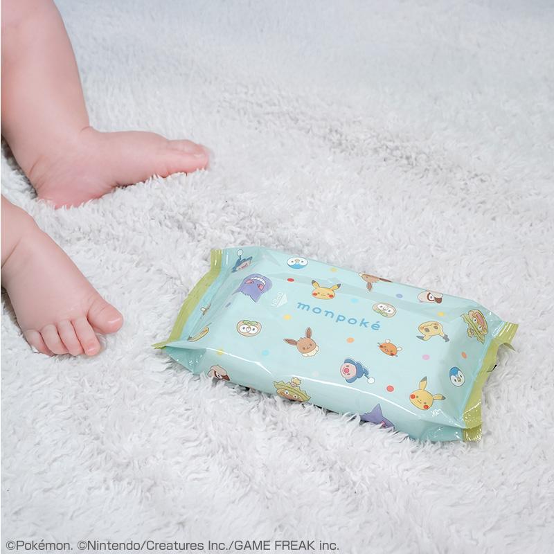 LEC（レック） モンポケ おしりふき 水99% 80枚 3P×16個 ケース販売