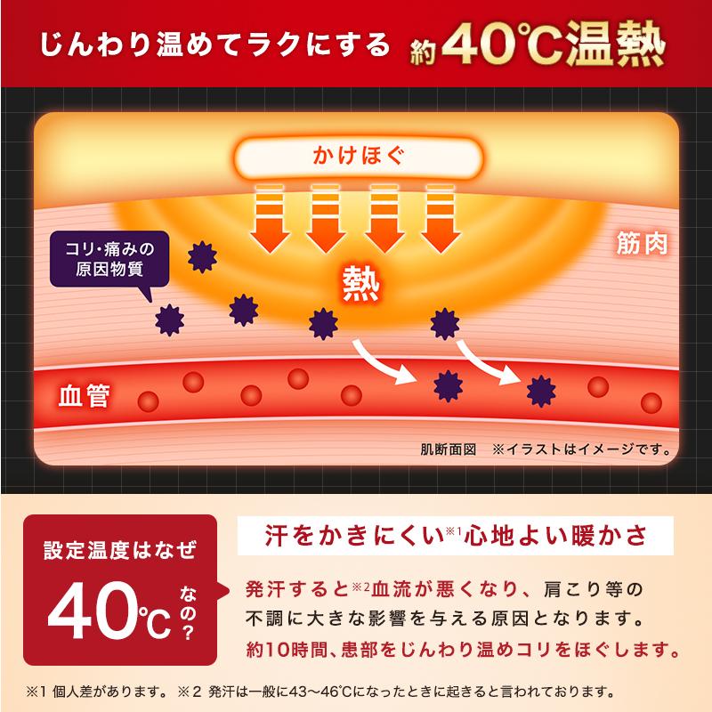 医療機器 かけほぐ 肩にかけるだけ 30個入 肩こり 肩コリ 血行改善 神経痛 カイロ 使い捨て 温感 レック le｜lecdirect｜05