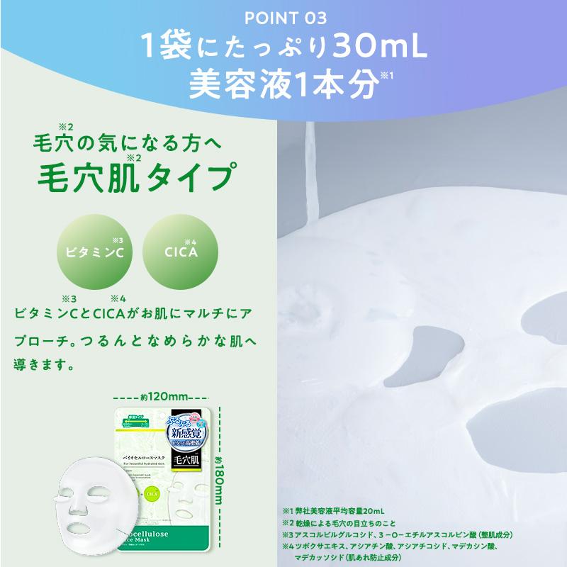 パック フェイスパック シートマスク フェイスマスク 顔パック フェイスマスクシート シートパック medene メデネ バイオセルロースマスク 毛穴肌 6個セット |  | 05