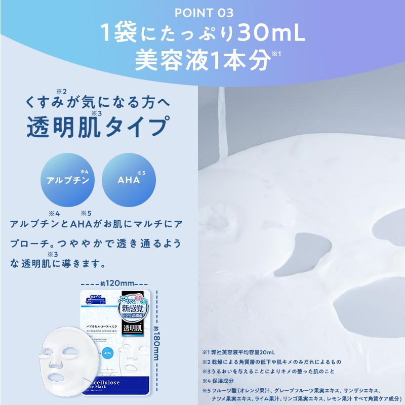 パック フェイスパック シートマスク フェイスマスク 顔パック フェイスマスクシート シートパック medene メデネ バイオセルロースマスク 透明肌 2個セット |  | 06