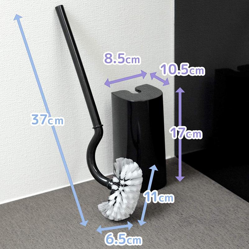 LEC（レック） トイレブラシ FLEX ケース付き ブラック 黒