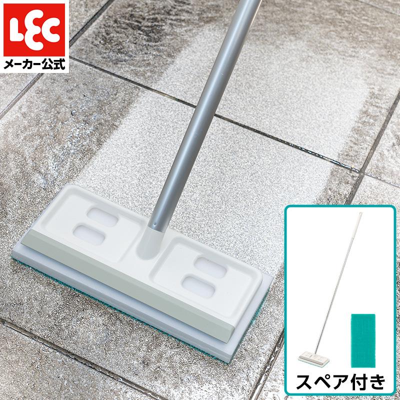 激落ちくん 玄関タイル ブラシ スペアセット ジョイントタイプ デッキブラシ 掃除 玄関ブラシ 玄関掃除 ベランダ スキージー タイル掃除 玄関用 レック lec（Yahoo!・レックダイレクト）