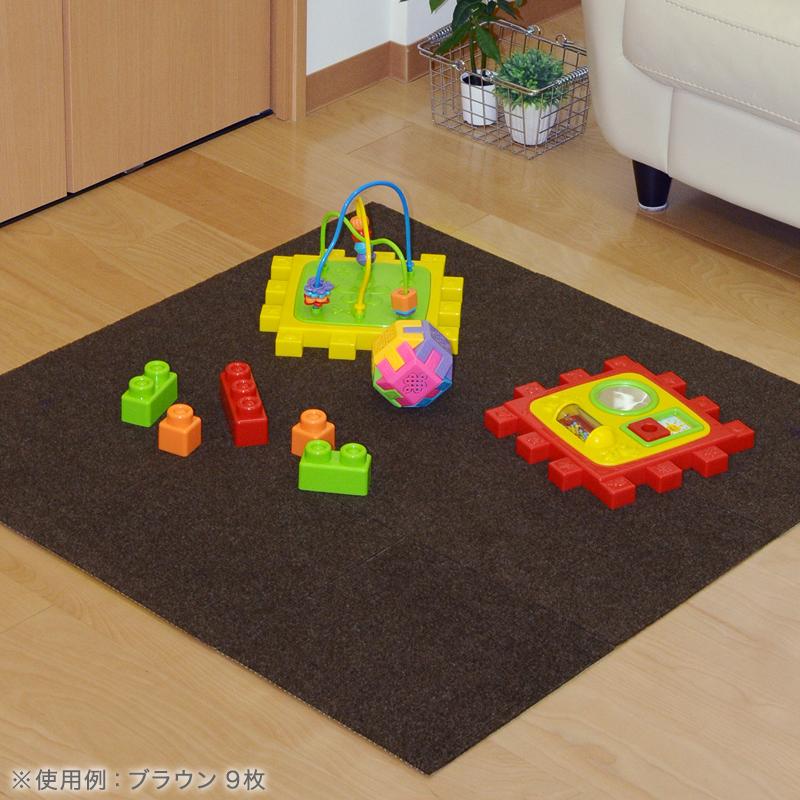 ぴたQ 吸着タイルマット　9枚入り×9袋 Amazon｜ぴたQ 吸着タイルマット ブラウン 9枚入｜パンチ・タイル