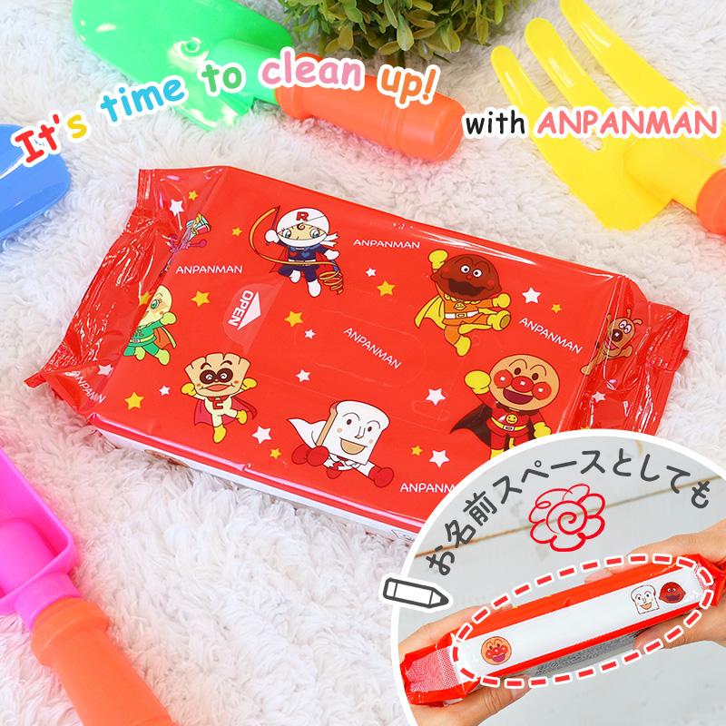 終売：バイキンマン ウェットティッシュ フタ 1個 ＆ ノンアルコール 除菌シート 9個 セット ベビー キッズ 赤ちゃん ベビー用品 キャラクター | LEC | 06