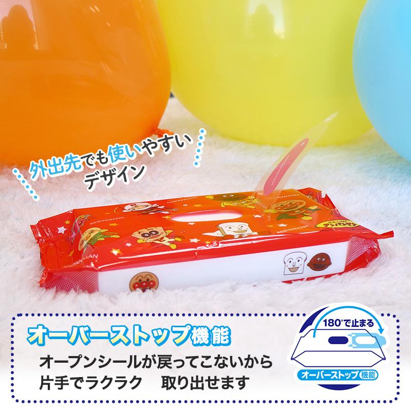終売：ドキンちゃん ウェットティッシュ フタ 1個 ＆ ノンアルコール 除菌シート 9個 セット ベビー キッズ 赤ちゃん ベビー用品 キャラクター | LEC | 07