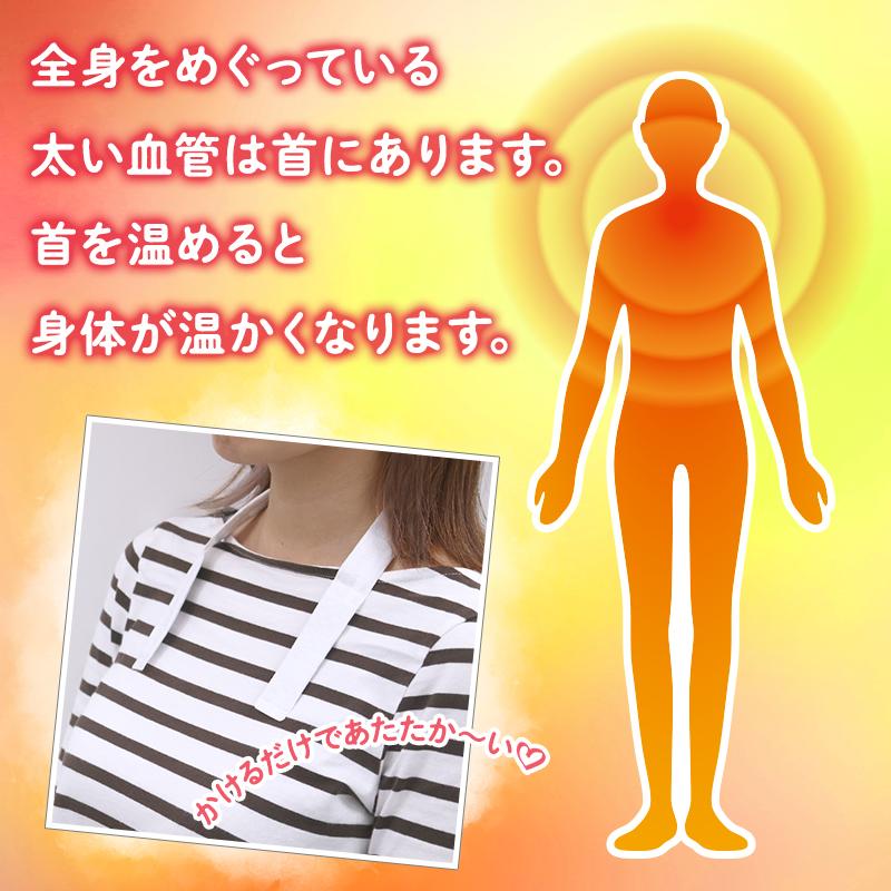 カイロ 使い捨てカイロ 貼らない かけぽか ネックウォーマー 首温めグッズ 首を温める グッズ 首 温める 首用カイロ 首カイロ 肩 5個入 カバー付き レック lec | LEC | 05
