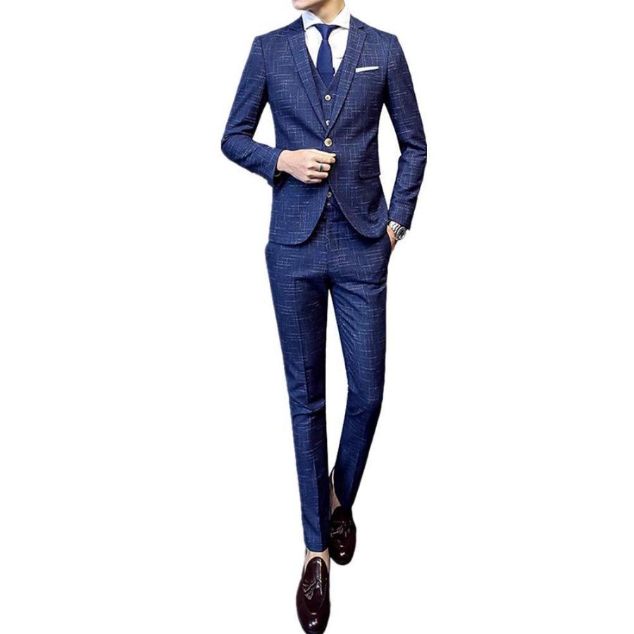 受賞店舗 Ceen スリーピース オシャレ メンズ ジャケット スラックス ベスト カジュアル スタイリッシュスーツ 1つボタン ビジネス パーティー フォーマル 春秋 流行に Rentingvehiculos Ddba Co