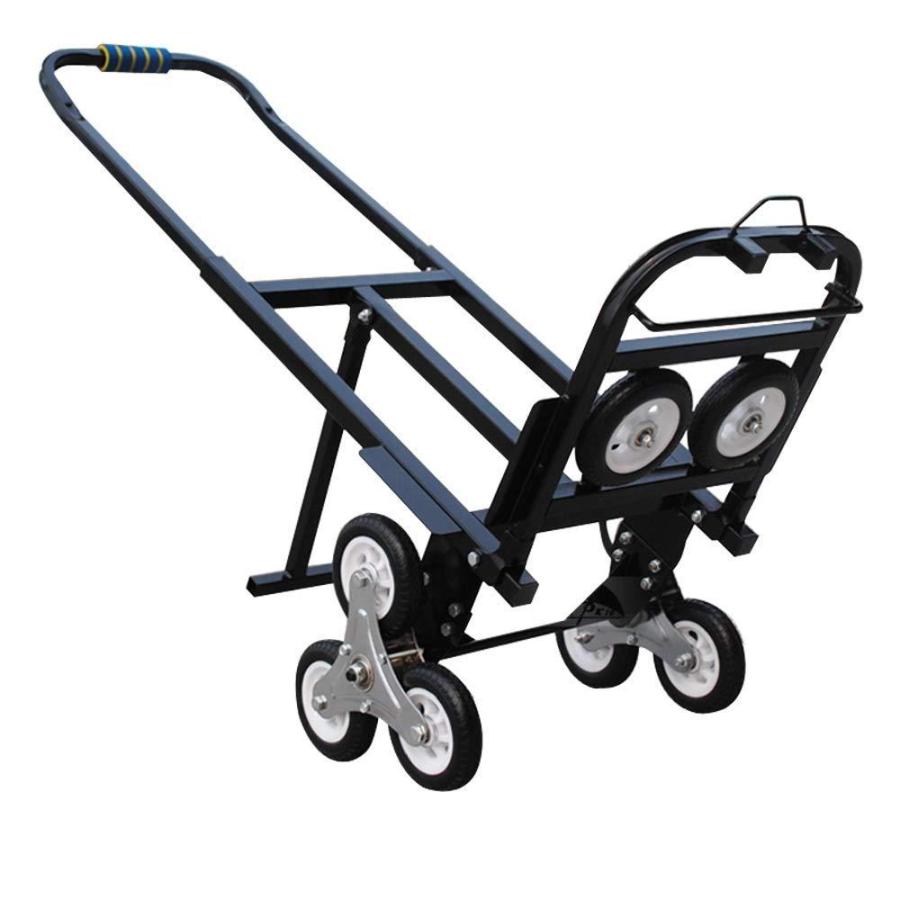 流行に Intbuying 台車 階段 昇降 タイヤ キャリー 荷物 運ぶ 折りたたみ 引っ越し車 6個車輪 リフト重量190kg 静音 即納特典付き Tiebreak Fr