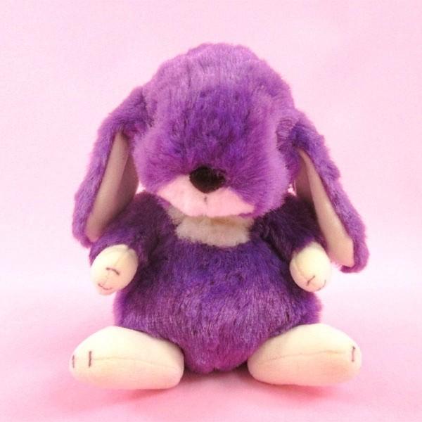 うさぎのぬいぐるみ ロップイヤーウサギ グレープ（紫）S 日本