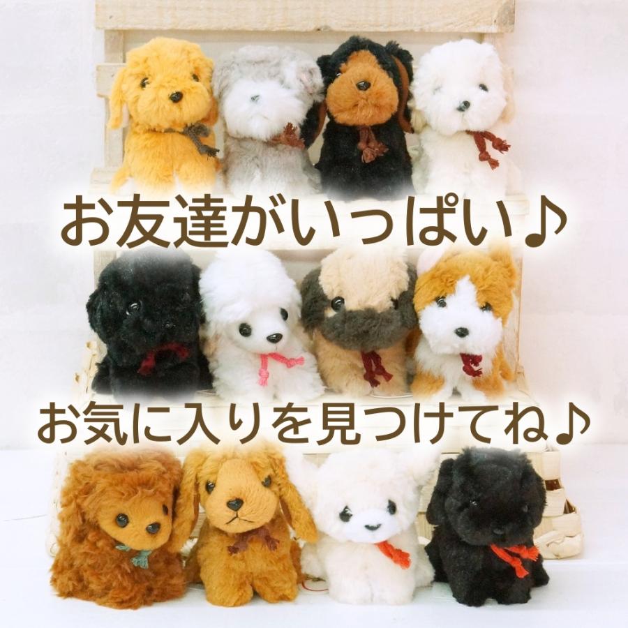 犬のぬいぐるみプチお座りドッグ《ミニチュアシュナウザー