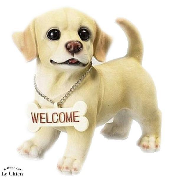 犬の置物 ラブリーウェルカムドッグ ラブラドール レトリバー 犬グッズ 犬雑貨 贈り物 誕生日 記念日 玄関 インテリア 動物 アニマル オブ 動物 犬グッズ