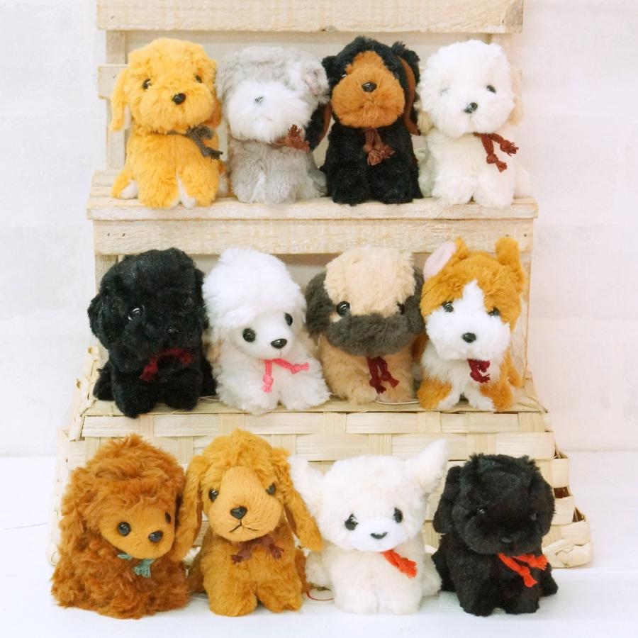 犬のぬいぐるみ プチお座りドッグ 12犬種セット お座りした