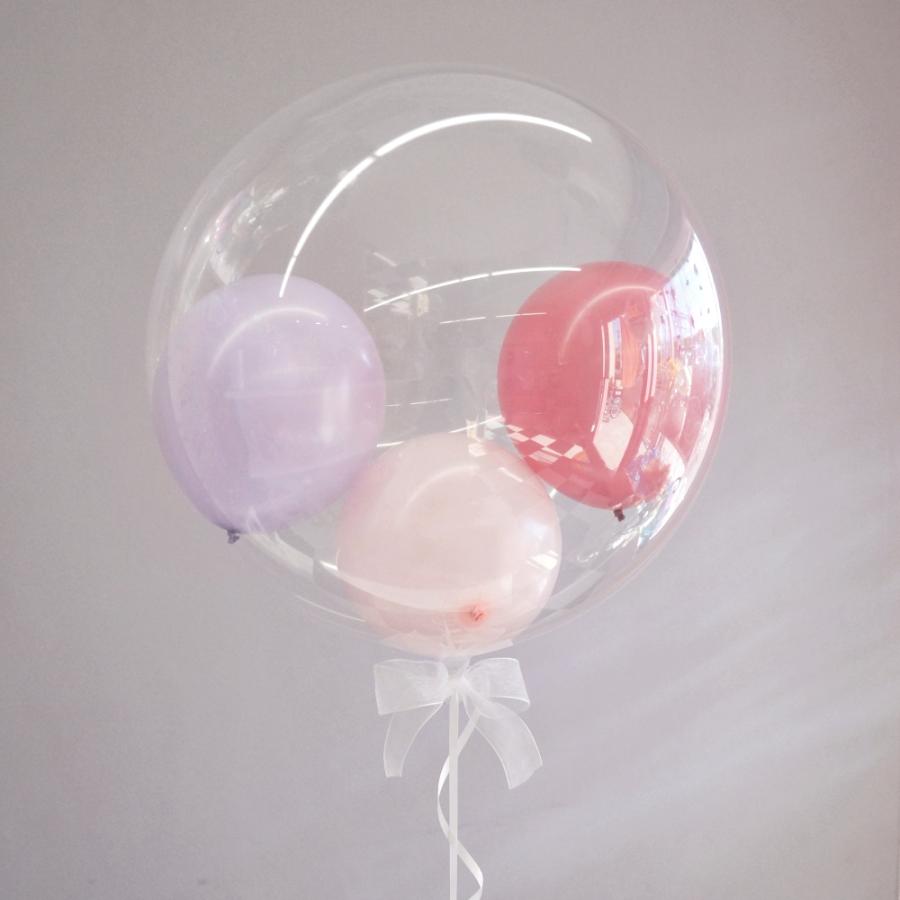 バースデー バルーン 誕生日 浮かせてお届け ヘリウムガス入り 浮く バブルバルーン 名入れ 文字入れ 誕生日プレゼント 結婚式 発表会 ウェディング くすみ 名前 | ブランド登録なし | 09