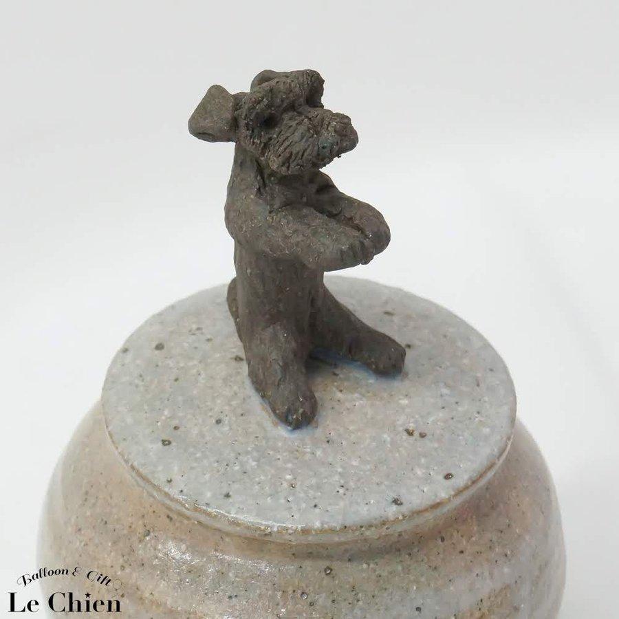 骨壺 肉球ポット シュナウザー 犬 お悔やみ 贈り物 ペット用仏具 お香