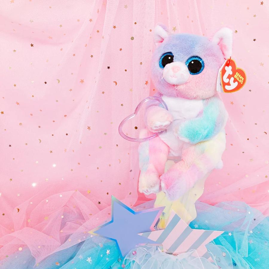 TY ぬいぐるみ ビーニーベリーズ ジェニ Mサイズ Beanie Bellies ねこ