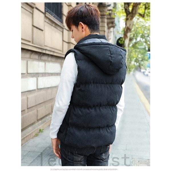 低価格の ジャケット メンズ ダウンベスト 防寒 軽量 ダウン綿ジャケット ２枚日系メンズダウンベスト ショートライト軽量フード付防寒ダウン 綿コート ショートダウンベスト メンズファッション オシャレかっこいい Www Threeriversofs Com