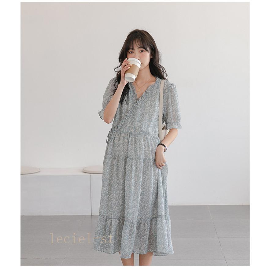 マタニティ ワンピース マタニティウェア 春 夏 ロングワンピース マタニティ服 マキシ丈 ワンピ 新生活 裾フレア