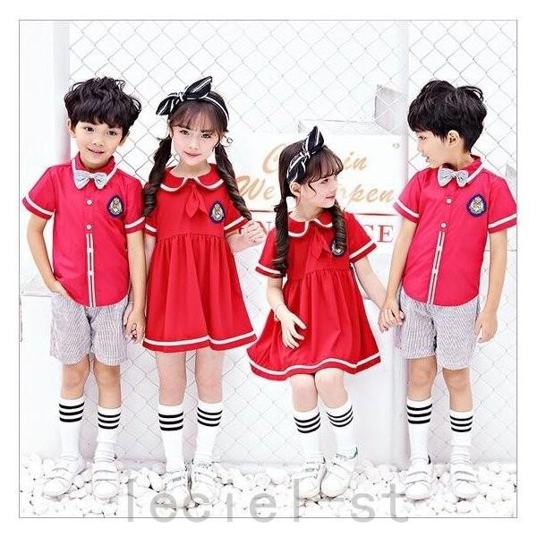 イギリス風幼稚園服男の子ｔシャツズボン上下セット女の子ワンピース キッズ ジュニア用 結婚式発表会入園式入学式卒園式制服 セットアップ