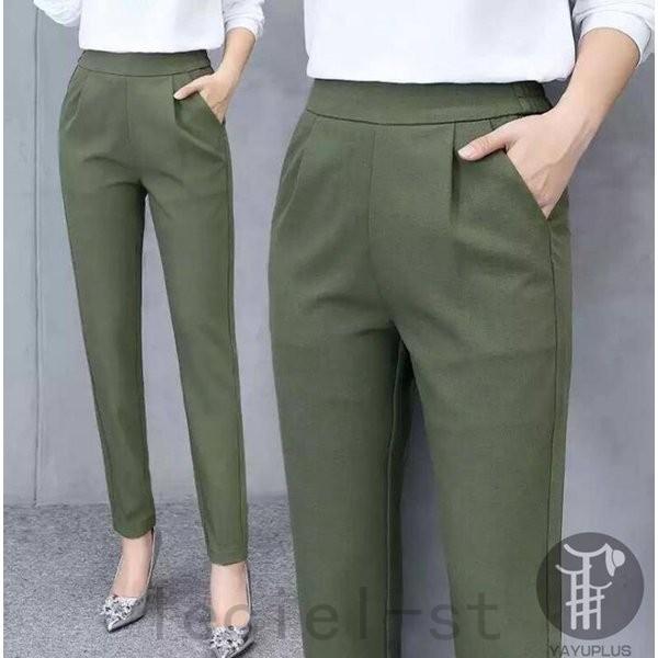 テーパードパンツチノパンボトムスパンツレディース3colorロングパンツ九分丈スラックステーパード美脚ハイウエスト着痩せ無地代引不可 最大80 オフ