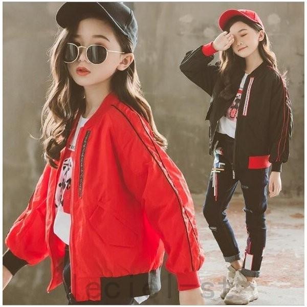 子供服 スカジャン 薄手 おしゃれ ジャケット ジャンパー アウター キッズ 女の子 スタジャン かっこいい 防風 春秋服 新作 超爆安