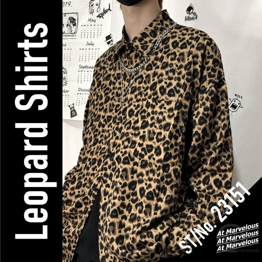 ヒョウ柄シャツ テロテロシャツ メンズ レディース ユニセックス ビッグシャツ Tr Sys Com