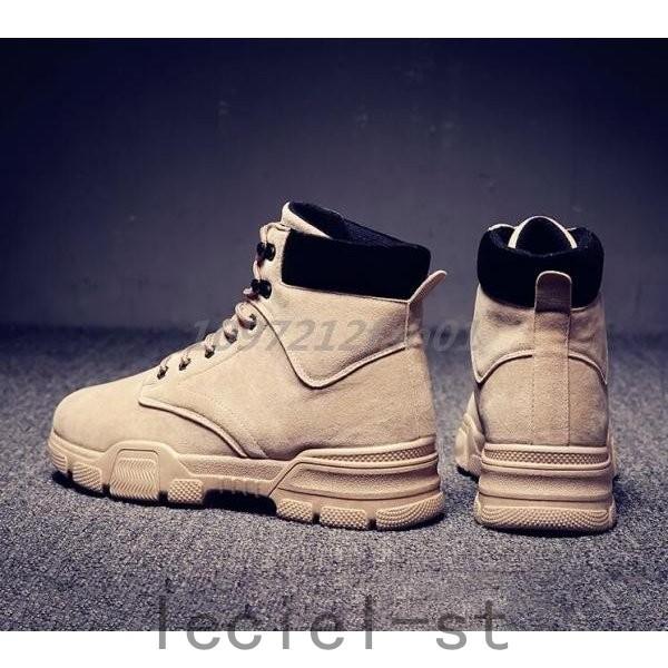 ワークブーツ メンズ レースアップシューズ ハイカット スニーカー カジュアルシューズ アウトドア ブーツ シューズ 靴 かっこいい ショートブーツ Century21sgr Com