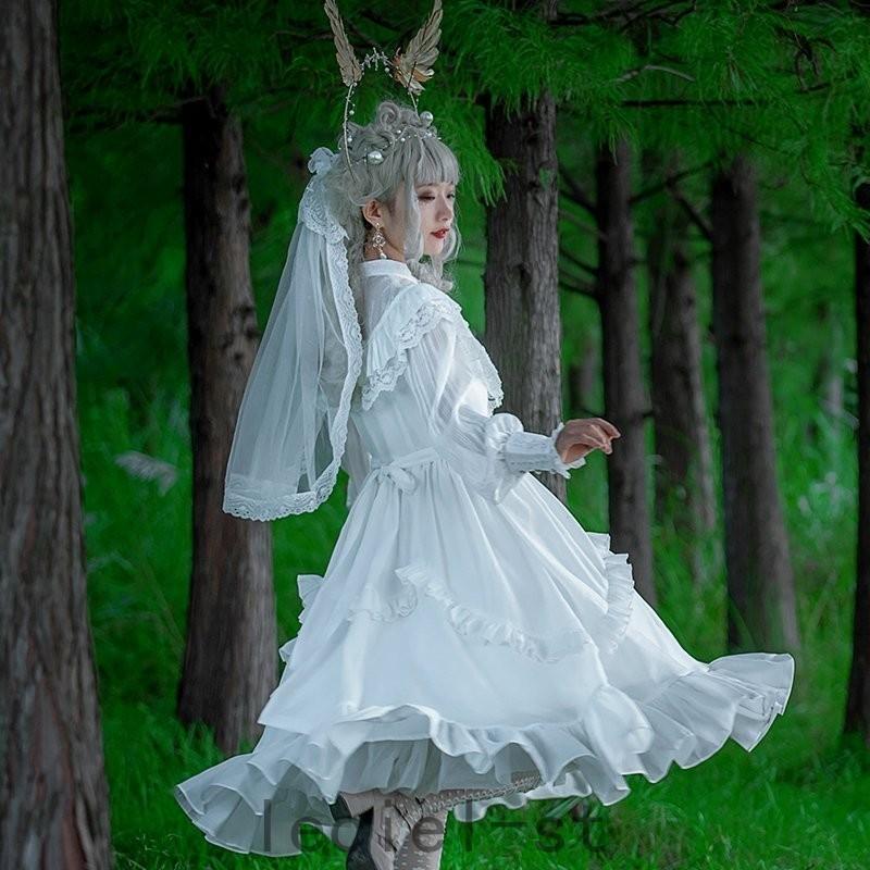 ウエディング ドレス ゆめかわいい ゴシック ゴスロリ 優雅ロリータファッション ワンピース