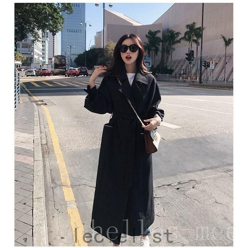 正規品スーパーsale 店内全品キャンペーン トレンチコートレディース40代ロング丈ジャケットスプリングコート春コート黒アウター秋服韓国風オーバー30代40代50代大きいサイズ30代40代 Karolinemedeiros Com Br