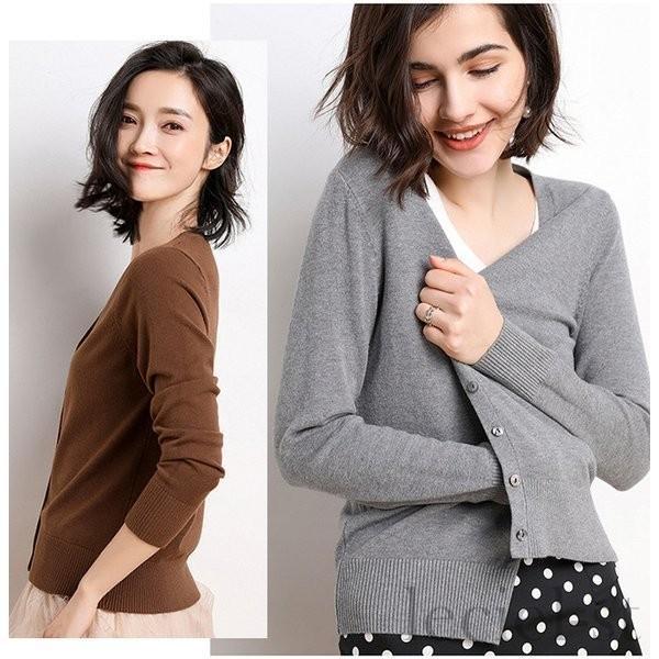 公式の店舗 大きいサイズ 羽織りもの ゆったり カーディガン ニットカーディガン レディース オフィス 薄手 長袖 ロング Vネック 春夏 深vネック トップス