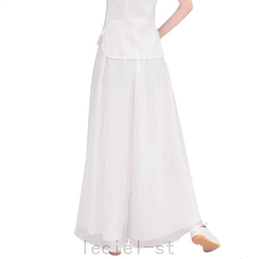 21新作スカンツ スカーチョ ガウチョパンツ ロング丈 ウエストゴム ハイウエスト 無地 レディース 限定モデル