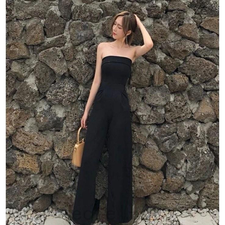 21新作ノースリーブ ベアトップ オールインワン ウエストマーク サロペット パンツ オールインワン Shi Ulcuak5y Leciel 通販 Yahoo ショッピング