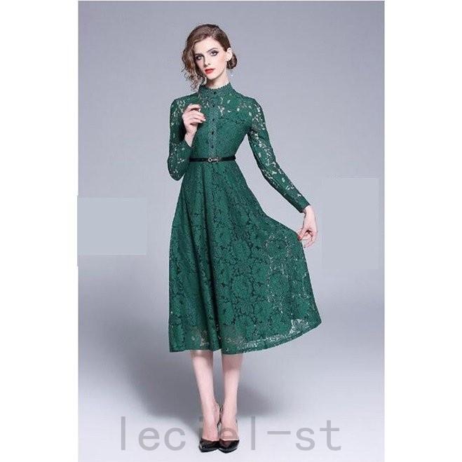 21新作パーティ ドレス 結婚式 ワンピース 代 30代 40代 緑 グリーン 総レース ウエディング Shi Wwxcxtx4 Leciel 通販 Yahoo ショッピング