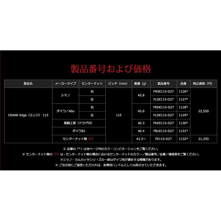 CRANK Edge115 リブレLIVRE ハンドル クランクエッジ115 CRANK Edge115 リブレLIVRE ハンドル クランクエッジ115